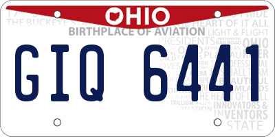 OH license plate GIQ6441