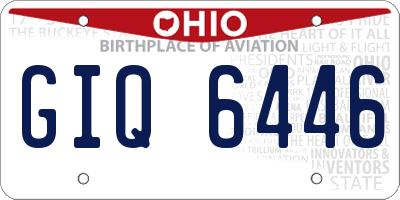 OH license plate GIQ6446