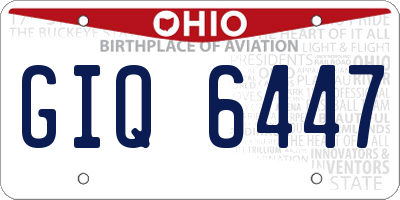 OH license plate GIQ6447