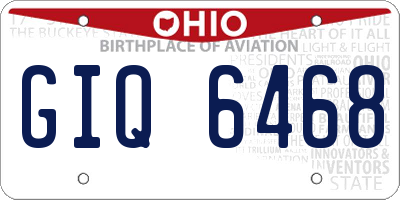 OH license plate GIQ6468