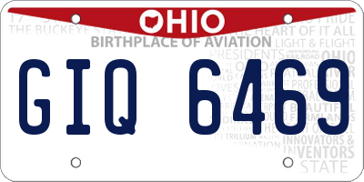 OH license plate GIQ6469