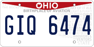 OH license plate GIQ6474