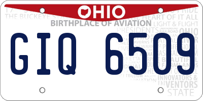 OH license plate GIQ6509