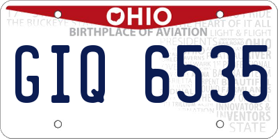 OH license plate GIQ6535