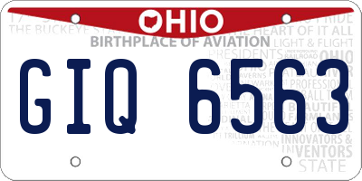 OH license plate GIQ6563