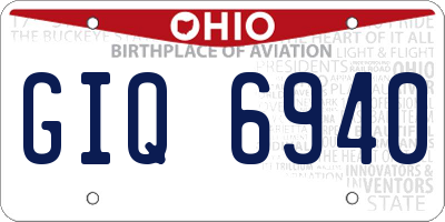 OH license plate GIQ6940