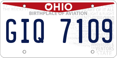OH license plate GIQ7109