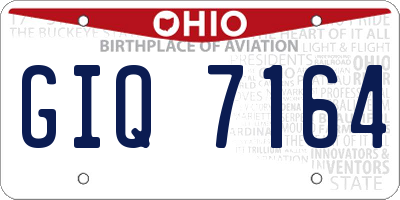 OH license plate GIQ7164