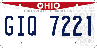 OH license plate GIQ7221