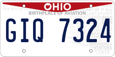 OH license plate GIQ7324