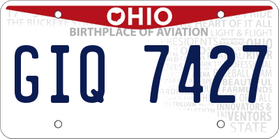 OH license plate GIQ7427