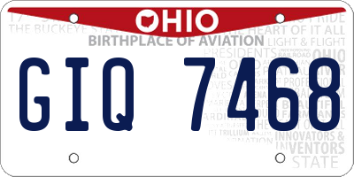 OH license plate GIQ7468