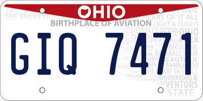 OH license plate GIQ7471