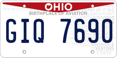 OH license plate GIQ7690