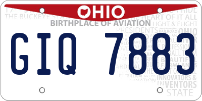 OH license plate GIQ7883