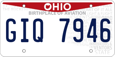 OH license plate GIQ7946