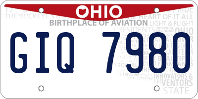 OH license plate GIQ7980