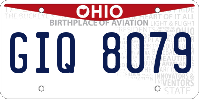 OH license plate GIQ8079