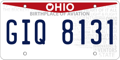 OH license plate GIQ8131