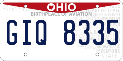 OH license plate GIQ8335
