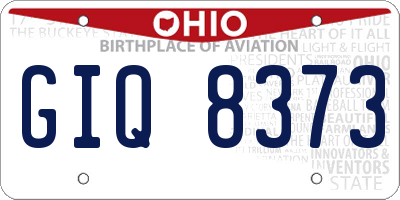 OH license plate GIQ8373