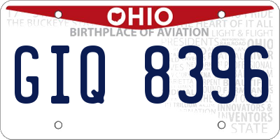 OH license plate GIQ8396