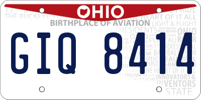 OH license plate GIQ8414