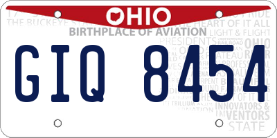 OH license plate GIQ8454