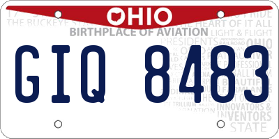 OH license plate GIQ8483
