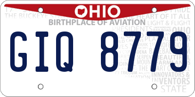 OH license plate GIQ8779