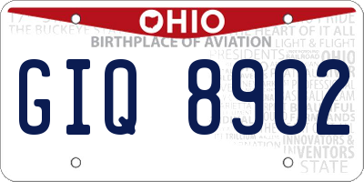 OH license plate GIQ8902