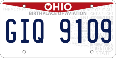 OH license plate GIQ9109