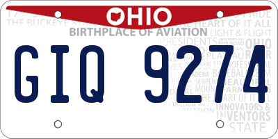 OH license plate GIQ9274