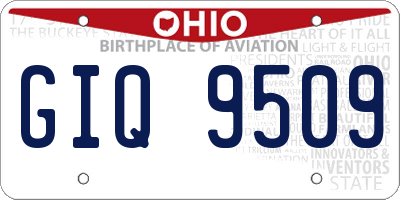 OH license plate GIQ9509