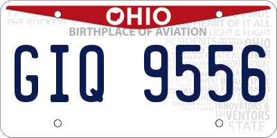 OH license plate GIQ9556