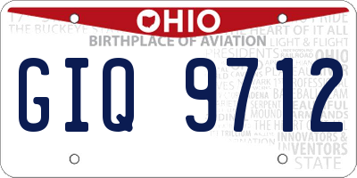 OH license plate GIQ9712