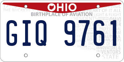 OH license plate GIQ9761