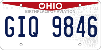 OH license plate GIQ9846