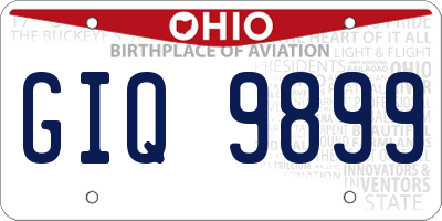 OH license plate GIQ9899