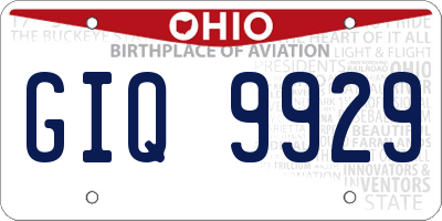 OH license plate GIQ9929