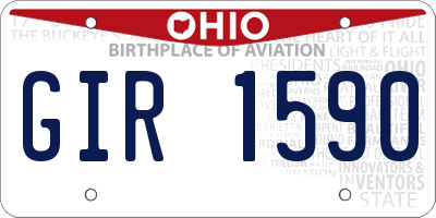 OH license plate GIR1590