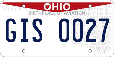 OH license plate GIS0027