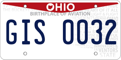 OH license plate GIS0032