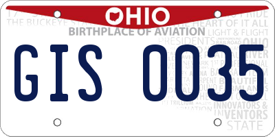 OH license plate GIS0035