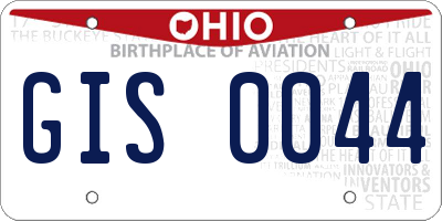 OH license plate GIS0044