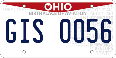 OH license plate GIS0056