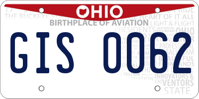 OH license plate GIS0062