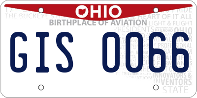 OH license plate GIS0066