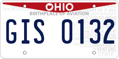 OH license plate GIS0132