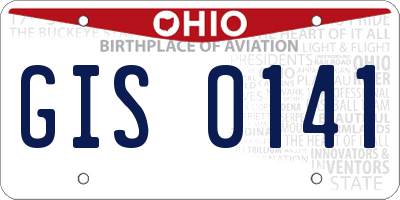 OH license plate GIS0141